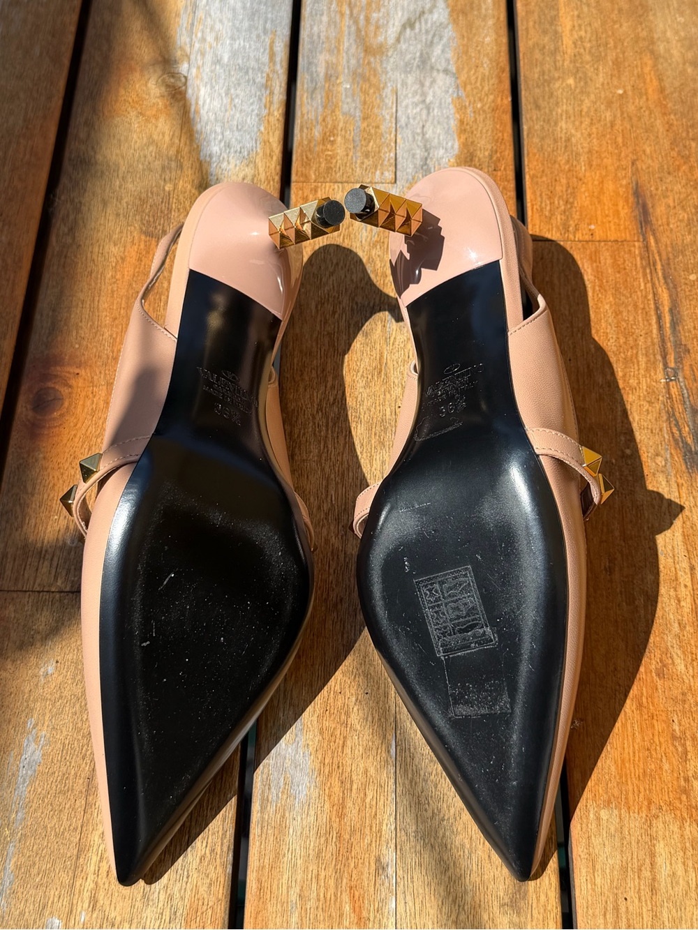 VALENTINO GARAVANI Leather Rockstud Slingback Pumps - Picture 6 of 8